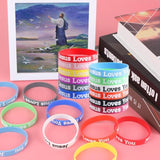 36Pcs Jesus Loves You Bracelets Colorful Silicone Wristbands Rubber Bracelets Christian Jesus Wristbands Inspirational Bracelet For Men Women Kids Party Favors