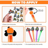 Dirt Bike Party Favors For Kids – 24Pcs Motocross-Themed Bubble Wands, Great For Birthday Supplies, Pinata Fillers, Goodie Bags & Classroom Rewards