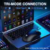 AULA SC900 Pro Wireless Gaming Mouse, 26000 DPI, 650IPS, PAW3395 Sensor, 62g Lightweight Mouse, Tri-Mode 2.4Ghz/Type-C/BT5.0, Dual 8KHz Polling Rate with Rechargeable Mouse for PC/Mac/Linux(Black)