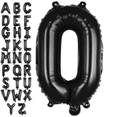 Black Letter O Balloons, 40 Inch Large Foil Letter Balloons, Custom Phrase Balloon For Birthday Party Wedding Anniversary Decoration (Black O)