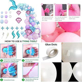 Mermaid Balloon Garland Kit With Tail Balloons Arch For Girl Birthday Party Decorations And Baby Shower Supplies