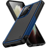 Designed For Samsung Galaxy S21 Ultra Case 2 In 1 Gift Militay Grade Drop Protective Rugged Heavy Duty Cover Shockproof Case For Galaxy S21 Ultra Phone Case For Women Men Boy Girl (Blue+Black)