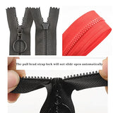 Zippers Colorful Resin 14Pcs Non Separating Zippers With Ring Pulls #3