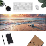 Sea Turtle Mouse Pad?Beach Animal Gaming Keyboard Mat?Laptop Computer Protector With Non-Slip Rubber Base?Large Extended Mousepads Gifts For Desk Office Home?Deskmat Decor 31.5" X 11.8"