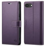 Wallet Case For Iphone 16E, Rfid Blocking Credit Card Holder, Pu Leather Folio Flip Kickstand Protective Shockproof Cover For Apple 16E (Purple)