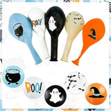 Halloween Balloon Set: Blue, Orange, Black, White, Ghost, Bat (50PCS)