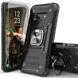 For Galaxy S10E Case With Screen Protector,For Galaxy S10E Cover,Shockproof Drop Test Case With Car Mount Kickstand Lightweight Protective Cover For Galaxy S10E,Black