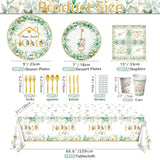241 Pieces Housewarming Party Decorations - Including House Party Plates, Napkins, Cups, Balloons, Birthday Banner, Cake Topper And Tablecloth For Welcome Home New Home Decoration Supplies