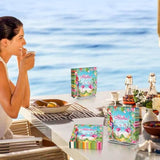 Pack Of 50, Tropical Aloha Paper Napkins, Colorful Flamingo Parrot Design, Hawaiian Themed Disposable Cocktail Napkin For Luau, Beach, And Summer-Themed Birthday Party Supplies, 13X13 Inches Unfolded