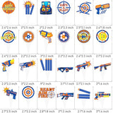 48pcs Dart War Cupcake Toppers for Game-Themed Birthday & Baby Shower Decor