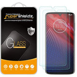 (2 Pack) Designed For Motorola (Moto Z4) Tempered Glass Screen Protector, Anti Scratch, Bubble Free