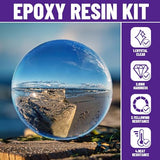Epoxy Resin Kit 1Gallon, Clear Crystal Resina Epoxica Food Safe, Casting Resin For Art Craft, Jewelry Making, Diy