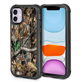 Compatible With Iphone 12 Case Iphone 12 Pro Case Camo Leaf Design For Men Boys, 3-Layer Rugged Shockproof Hard Plastic Bumper +Soft Silicone Rubber Heavy Duty Protection Cover