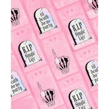 Bachelorette Rip Single Life Drink Pouches - 15 Pcs, Iridescent | Bachelorette Party Decorations, Bride Or Die Drinkware, Bridesmaid Favor, Til Death Do Us Party + Bridal Shower Supplies