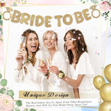 Pre Strung Bride To Be Glitter Banner Bridal Shower Decorations Bride To Be Sign Bachelorette Party Banner Bridal Shower Garland For Engagement Wedding Party Decorations(Champagne Gold)