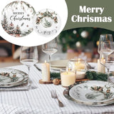 200 Pcs 200 Pcs Christmas Party Supplies Christmas Plates And Napkin Set Xmas Paper Plates Dinnerware Disposable Xmas Dinner Dessert Plate Napkin For 50 Guest Party (Fresh)