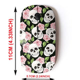 2.4G Wireless Mouse With Cute Pattern Design For All Laptops And Desktops With Nano Receiver - Gothic Roses Skulls