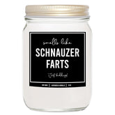 You Nique Schnauzer Lover - Dog Fart Candle 8Oz - White, Black Schnauzer Gifts For Women, Men - Schnauzer Mom & Dad Gifts, Schnauzer Decor, Ornament, Items (Lavender & Vanilla)
