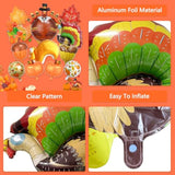 12 Pcs Thanksgiving Foil Balloons Turkey Pumpkin Leaf Squirrel Autumn Party Decor