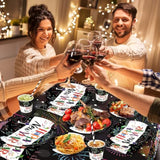 Happy New Year'S Eve Party Supplies Dinnerware Set, Happy New Year Colorful Tablecloth Plates Cups Napkins For 20 Guests,New Year Dinnerware Set For 2026 New Year'S Eve Party Favors,101 Pieces