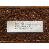 Gift Ideas~ Floral Carved Handmade Wooden Box 4 Inches By 6 Inches~Ideal For Storing Jewelry, Coins, Tartot Cards, Small Treasures, Urn Box & Etc (Floral Carved 4"X6")