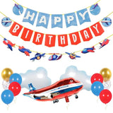 Airplane Birthday Party Decorations Kit - Plane Banner, Balloons, Aviation Decor For Boys, Time Flies Theme, Airline And Pilot Birthday Supplies, Airplane Themed Party Decorations