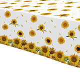 Sunflower Party Tablecloth Decorations, Disposable Sunflower Tablecloth For Birthday, Baby Shower, Bridal Shower, Vibrant Yellow Floral Theme Table Covers Supplies, 3 Pack,54In X 108In