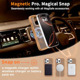 Hualele For Iphone 16 Pro Max Case Cute For Women, Compatible With Magsafe, Military Grade Dropproof Translucent Matte Back Curly Wave Edge Slim Girly Phone Case 16 Pro Max Case, Brown