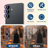 2-Pack Glass Screen Protector Compatible with Galaxy S26 6.3" 2026 + 2-Pack Camera Lens Protector for S26 6.3 Only, Full Coverage,