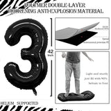 Number 30 Balloons For 30Th Birthday Party Decorations,42 Inch Jumbo Foil Helium Balloons For 30Th Anniversary (Black)