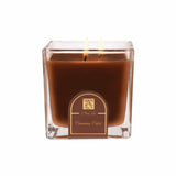 Cinnamon Cider Medium Glass Cube 12Oz Candle By