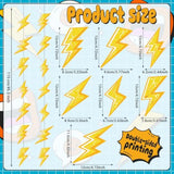 8pcs Lightning Bolt Hanging Décor – Gold Weather Theme Party Supplies
