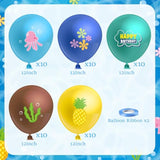 50Pcs Pineapple Balloons, Summer Tropical Latex Arch for Birthday, Baby Shower, Luau Party