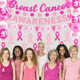 44 Pcs Breast Cancer Awareness Decorations Banner Balloons Hanging Swirls