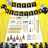 101pcs New Year 2026 Party Supplies with Hats, Noise Makers & Balloons