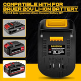 Adapter For Bauer 20V Li-Ion Battery Convert To For Dewalt 20V Max Battery, Use For Dewalt 20V 60V Battery Cordless Power Tools(Adapter Only)