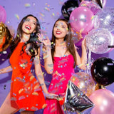 Iridescent Happy Birthday Confetti, Glitter Birthday Cake Table Decorations Metallic Foil Balloon Table Scatter Decor For Disco Themed, Baby Shower(Dazzling)