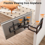 Long Arm TV Wall Mount for Most 42-75 Inch TVs, 30 Inch Long Extension Corner TV Mount, Full Motion Wall Mount tv Bracket Swivel and Tilt, Holds up