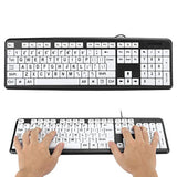 Large Print Computer Keyboard Wired Large Letter Key Keyboard Usb Low Vision K