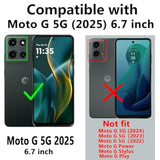 Moto G 5G 2025 Case with Screen Protector Camera Cover Military Blue
