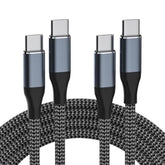 Usb C To Usb C Cable 60W??, ??4.9Ft+6.6Ft Dual Pack Type C Cable Fast Charging Cord?? For ??Iphone 16/15 Pro, ??Samsung Galaxy S25-S23??, ??Google Pixel 9?? - Durable ??Type C Charger Cord (Grey)