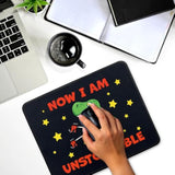 Funny Dinosaur Mouse Pad Gifts - Now I Am Unstoppable - Non-Slip Mousepad With Stitched Edge - Rectangular Mouse Mat For Laptop Gaming - Inspirational Gifts For Women, Men, Coworker, Friend