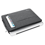 13-14 Inch Laptop Sleeve Shockproof Lightweight Case Carrying Bag Compatible With Macbook Pro 14 13 Inch/Macbook Air 13.3/ Dell Xps 13/ Surface Laptop 13.5/ Ipad Pro 12.9 - Gray