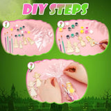 12 Sets Paint Your Own Witch Party Favors Pink And Green Princess Party Favors Diy Wood Painting Craft Kit Color Your Own Art Craft Kit(Witch)