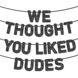 Pre-Strung Funny Bachelor Party Banner - Bachelor Party Decorations/Accessories/Gifts/Favors,Black Glitter