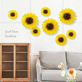 Sunflower Tissue Paper Pom Poms Décor Yellow Flowers Wall Hanging Party Decorations Birthday Bridal Baby Shower Wedding Classroom 12" 8" Pack Of 10