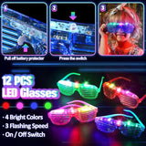 150Pcs Glow In The Dark Party Supplies For Kids Adults, Light Up Party Favors With Light Up Glasses, Headband, Rings, 100 Glow Sticks Bulk Party Pack Diy Glow Necklaces Bracelets, Neon Party Supplies