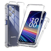Boost Mobile Celero 5G+ 2024 Case with Tempered Glass Clear Silicone