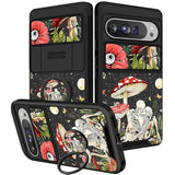 For Pixel 9 Pro Xl Case - Women Girls Cute Phone Cover Girly Pretty Aesthetic Mushroom Skeleton Unique Design With Camera Cover And Ring Stand Funda For Pixel 9 Pro Xl