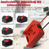 2 Pack Power Wheel For Milwaukee For M18 18V Battery Adapter, Power Wheels Battery Converter Kit With Fuses & 14Awg Wire & Control Switch Use For Diy Ride On Cars, Modified Rc Toys, Rc Truck, Robotics